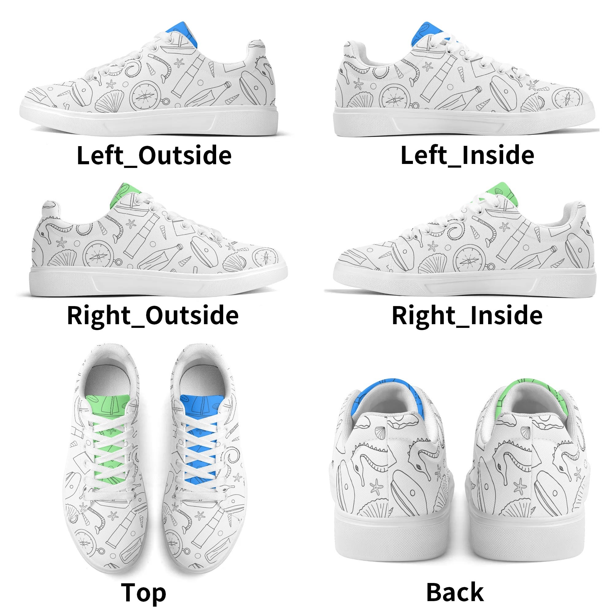 Scarpe da crociera multicolori